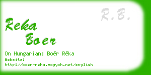 reka boer business card